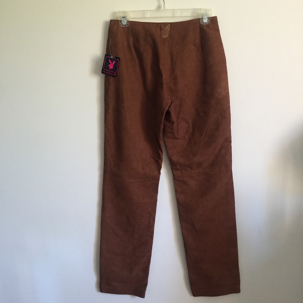 Vintage PLAYBOY Brown Suede Pants NWT - Picture 5 of 9